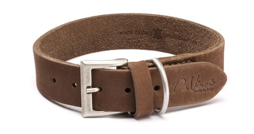 [DV30.2.55BR] LEO PET COLLAR DE CUERO ENGORDO 55X3 CM MARRÓN