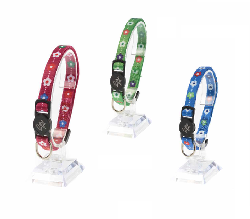 [CGC024] LEO PET COLLAR GATO ESTAMPADO FLORES COLOR VARIADO