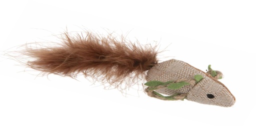 [GH953003] LEO PET JUGUETE RATON CON PLUMAS GATO