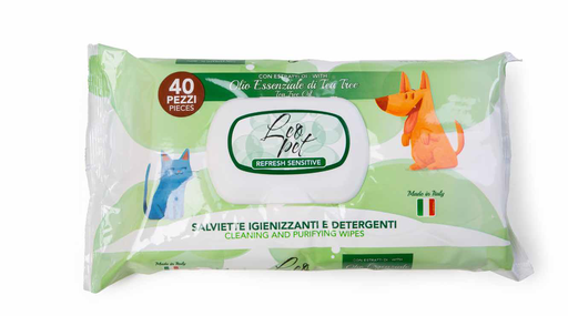 [ST008TT] LEO PET TOALLITAS ÁRBOL DE TÉ 40 PZ