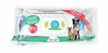 [ST011MC] LEO PET TOALLITAS LIMPIADORAS Y PURIFICADORAS DE ALMIZCLE BLANCO Y CLORHEXIDINA 100 UNIDADES