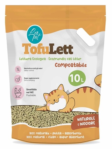 [IC525609] LEO PET TOFULETTE - TOFU LITTER 10 LITROS FRAGANCIA NATURAL
