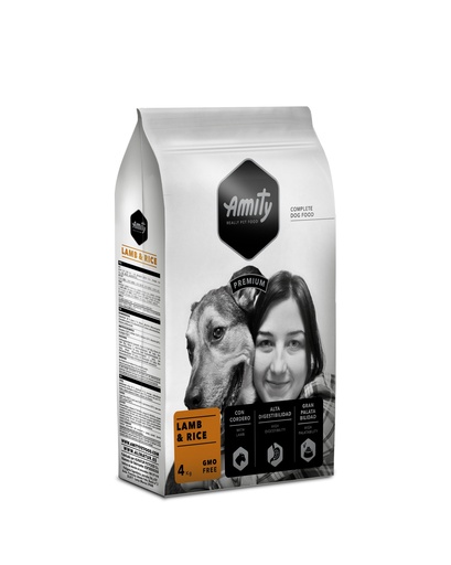 [04PE004000.0101.0096] AMITY DOG PREMIUM ADULT LAMB&RICE 4KG - PVP 11,40€