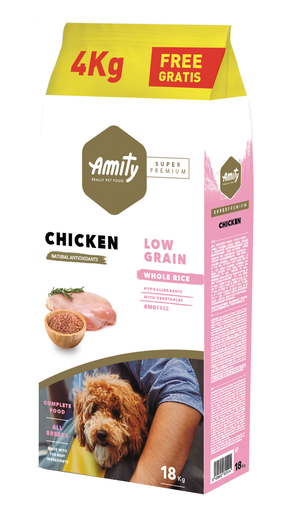 [04PE018000.0120.0024] AMITY DOG LOW GRAIN ADULT CHICKEN 14KG + 4KG (OFERTA)