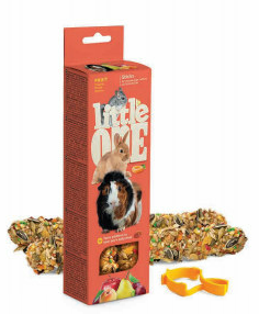 [32280]  LITTLE ONE STICKS FRUTAS C.INDIAS CONEJO CHINCHILLA 8X120GR