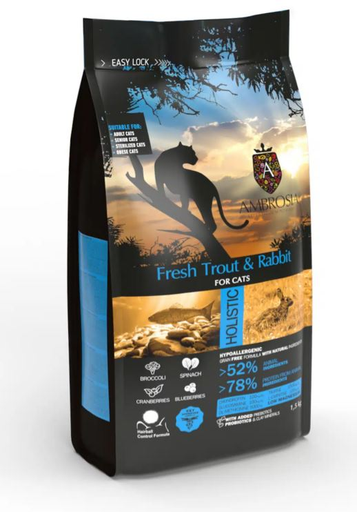 [5214001832958] AMBROSIA CAT ADULT STERILIZED TRUCHA FRESCA & CONEJO 5KG 