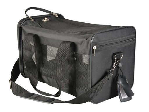 [D12846] LEO PET BOLSA DE VIAJE DE NYLON NEGRO TALLA M 50X27X29CM 