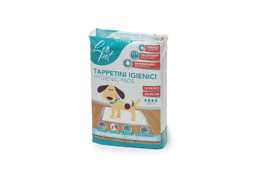 [TA609010] LEO PET EMPAPADORES SÚPER ABSORBENTES CON TIRA ADHESIVA 60x90 10PZ 